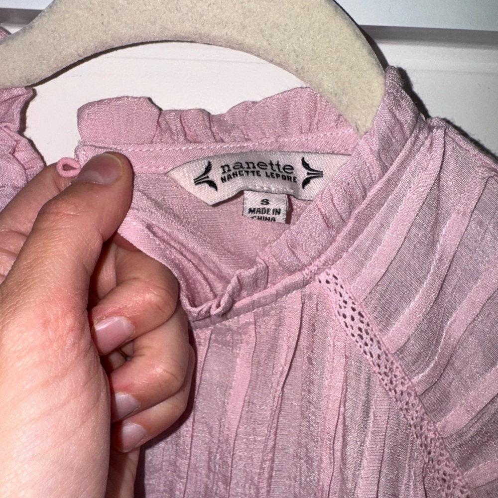 Pink Ruffled Women's Top - Picture 3 of 4